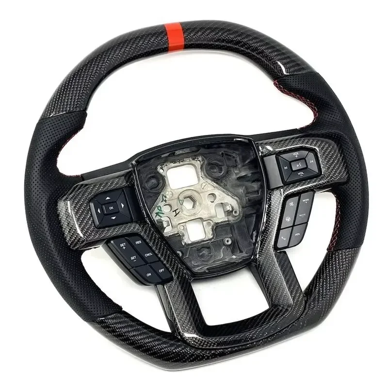 【Customizable】 Wholesale Suitable for F150 Carbon Fiber Steering Wheel Modification and Processing Raptor Carbon