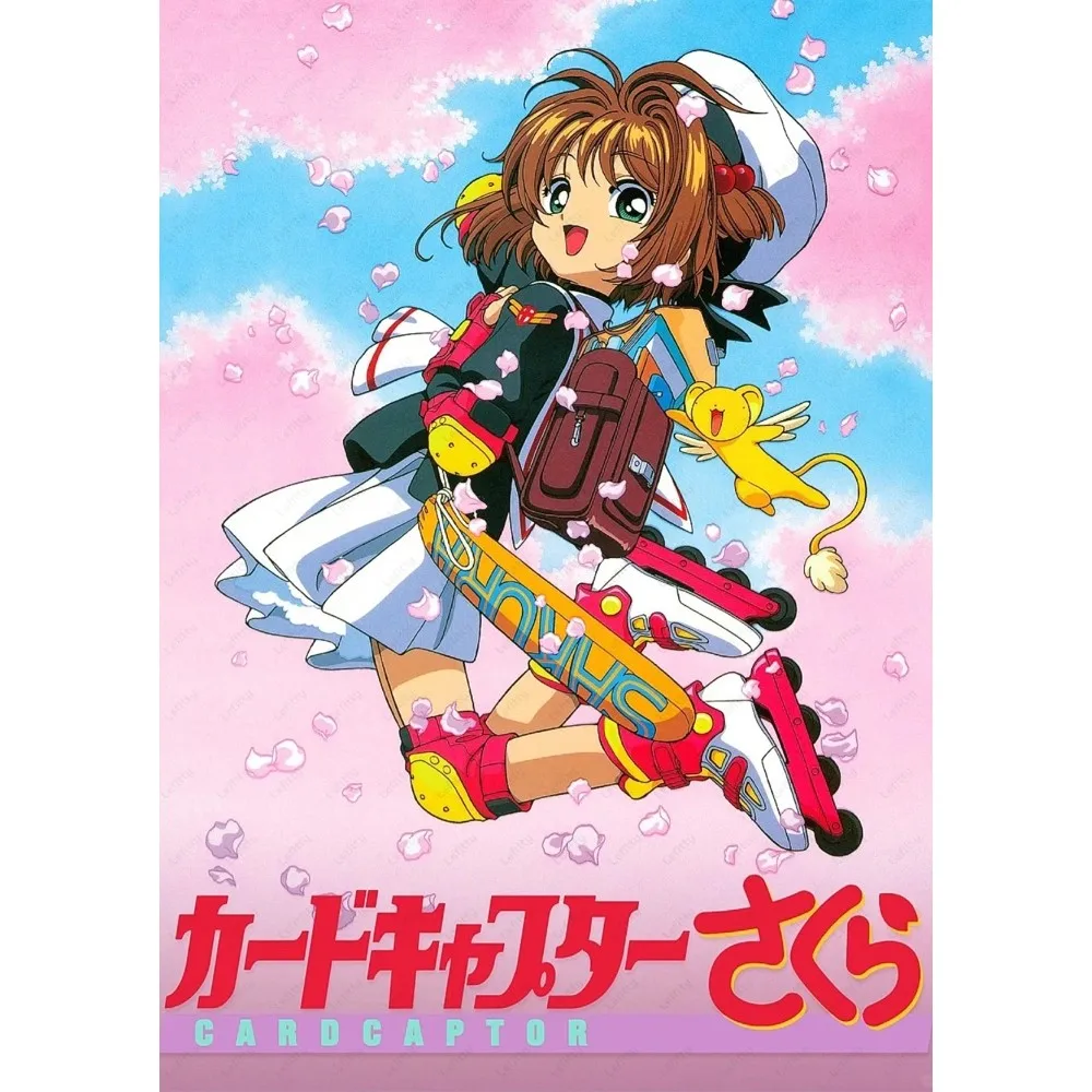 C-Card CaptorS S-Sakura Kawaii Pink Girl Poster Sticky Wall Art Printing Wasserdicht Home Living Bed Room Bar Ästhetisches Dekor – Detail 25