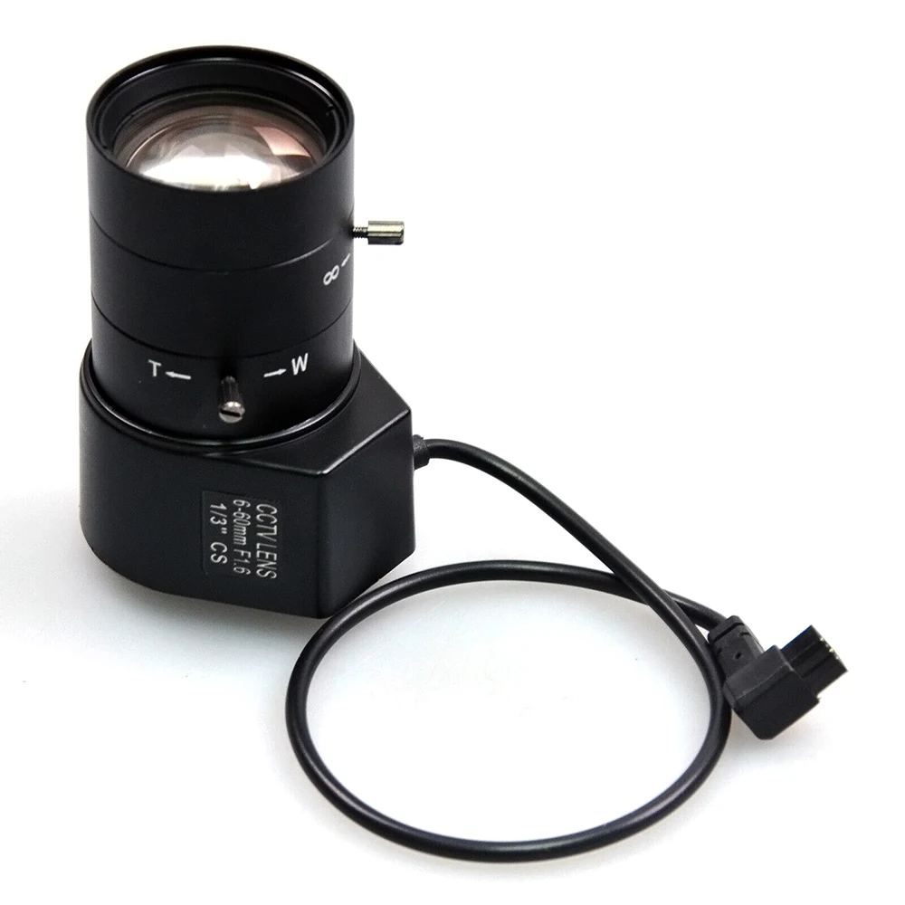 6-60 mm 10x Zoom Lens Manual Focus DC Auto IRIS CS Mount CCTV Lens F1.6 1/3