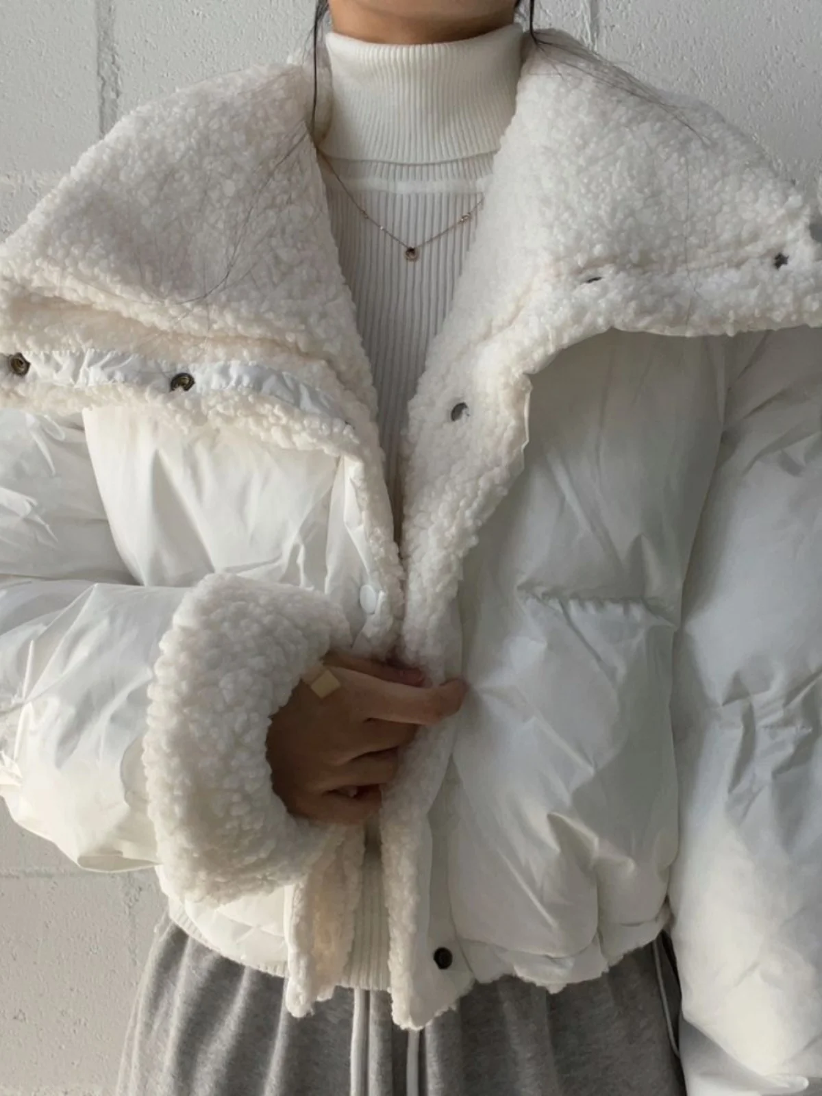 

Женское хлопковое пальто: зимнее, шикарное, с отложным воротником, свободного кроя, теплое, модное, двустороннее, в корейском стиле