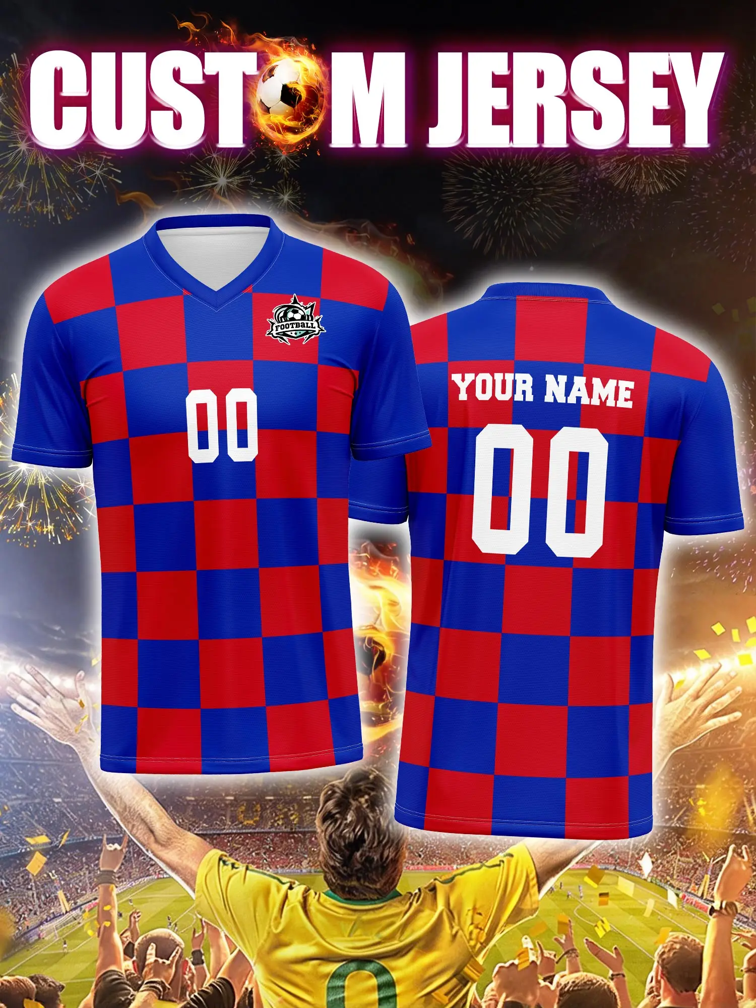 

Футболка для футбола с индивидуальным изображением, номером и именем, редкая эксклюзивная коллекционная версия для фанатов.