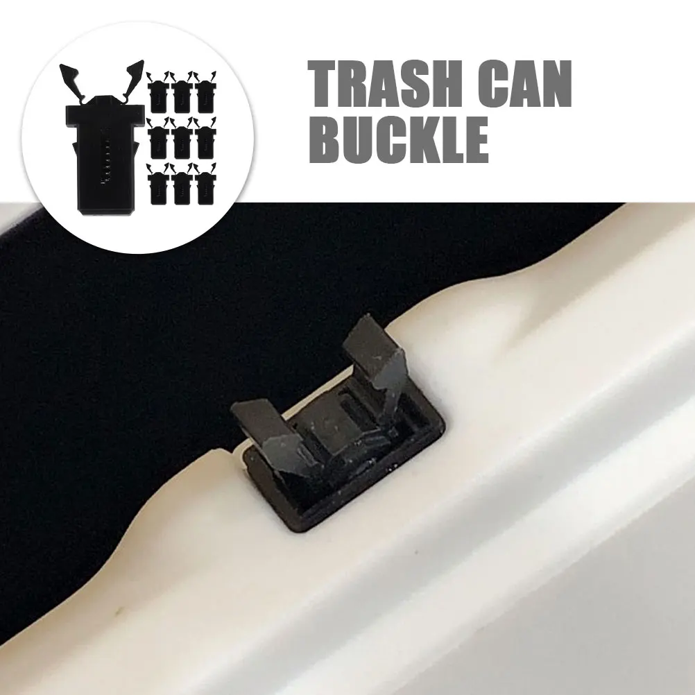 

10 Pcs Pressure Clamp Trash Can Locks Garbage Cover Buckle Cans Bin Replacement Accessories Waste Security Parts Trashcan