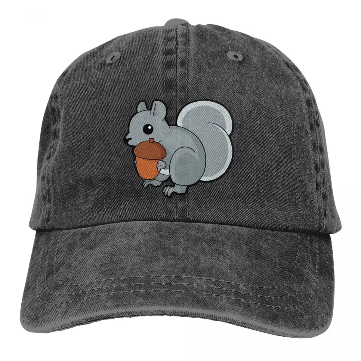 Lovely Grey Squirrel Baseball Cap Men Hats Women Visor Protection Snapback Outdoor All Seasons Travel Adjustable Mouse Caps