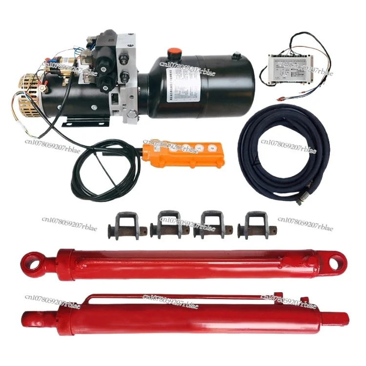 Power Up Your Vehicle: 24V Electric Hydraulic Pump Station & Cylinder for Semi-Trailer, Flatbed, & Excavator Modifications!