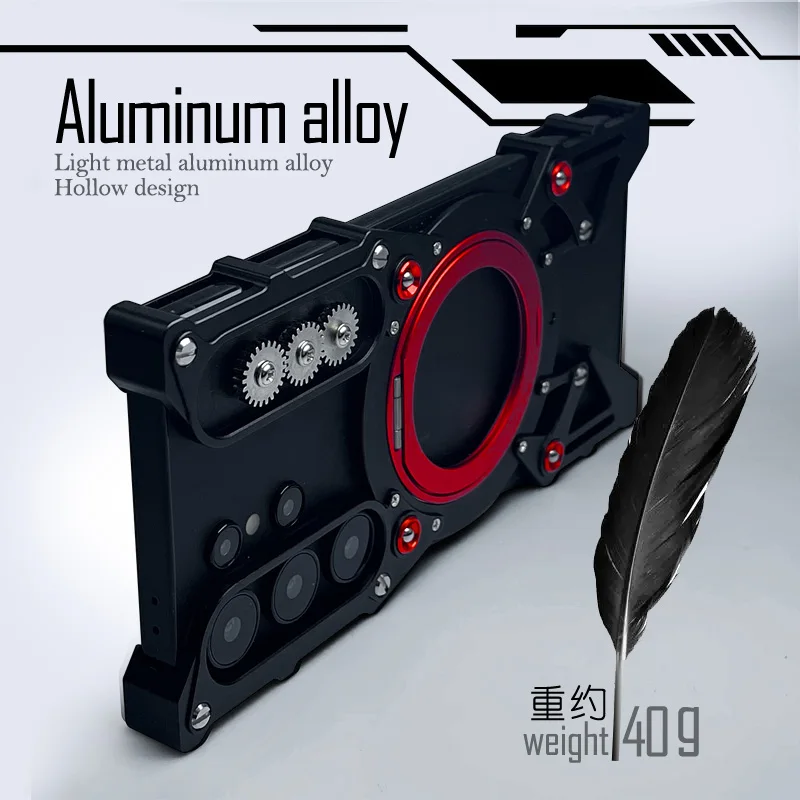 حافظة مغناطيسية من معدن الألومنيوم بدون إطار تدور 360 درجة لهاتف انفينيكس نوت 50 برو 4G، GT 20 Pro، GT 10 Pro