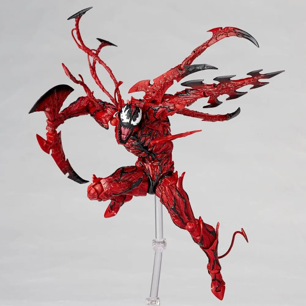 18CM AMAZING YAMAGUCHI Venom Carnage Spider Man legends Action Figure Joint Movable Face Statue Model Doll Collectible kids