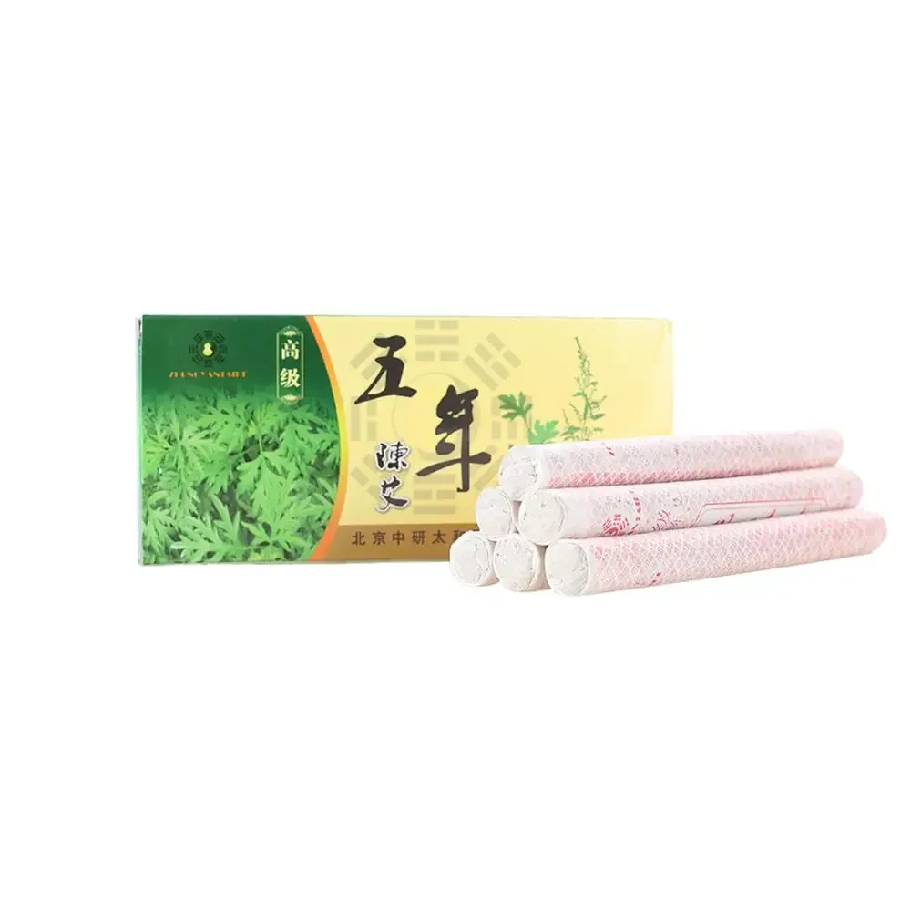 1.8x20cm Zhongyan Taihe Moxibustion Moxa Roll Moxa Stick Aged Handmade Moxa Roll 5 Years Moxibustion