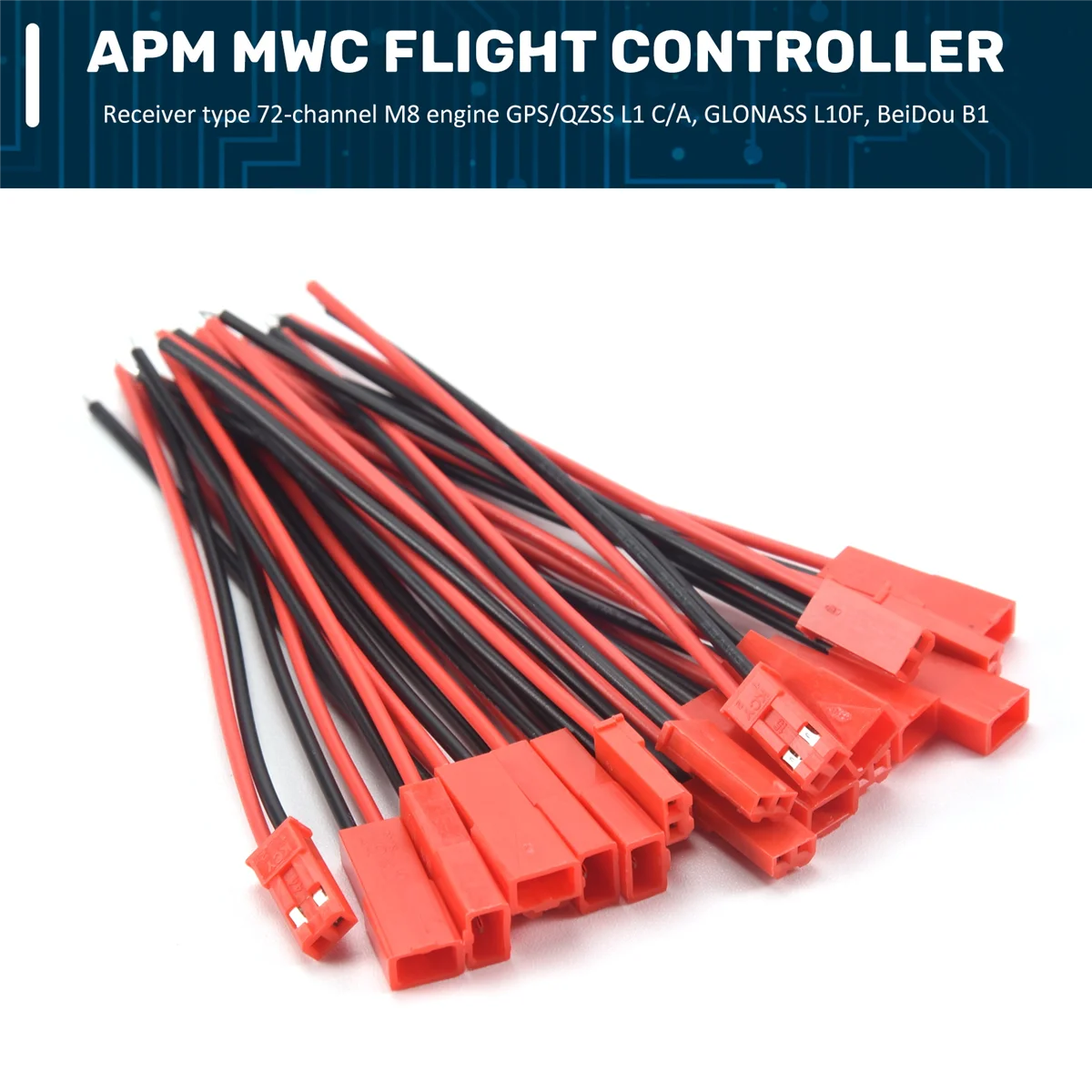 10 paia di connettori presa JST a 2 pin da M a F 110 mm cavo rosso nero