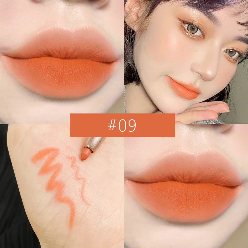 Retractable Waterproof Lip Liner Lipstick High Pigmented Creamy Color Slim Twist Up Smudge Proof Formula Long Lasting Makeup