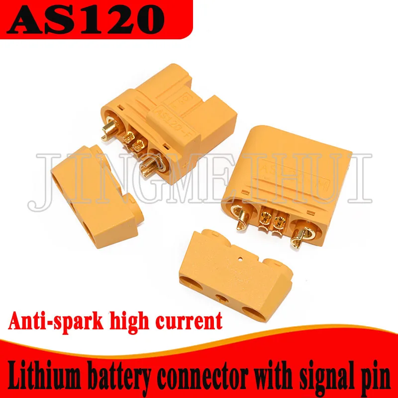 AS120-F/M aircraft model plug with signal pin anti spark plug male and female lithium battery connector