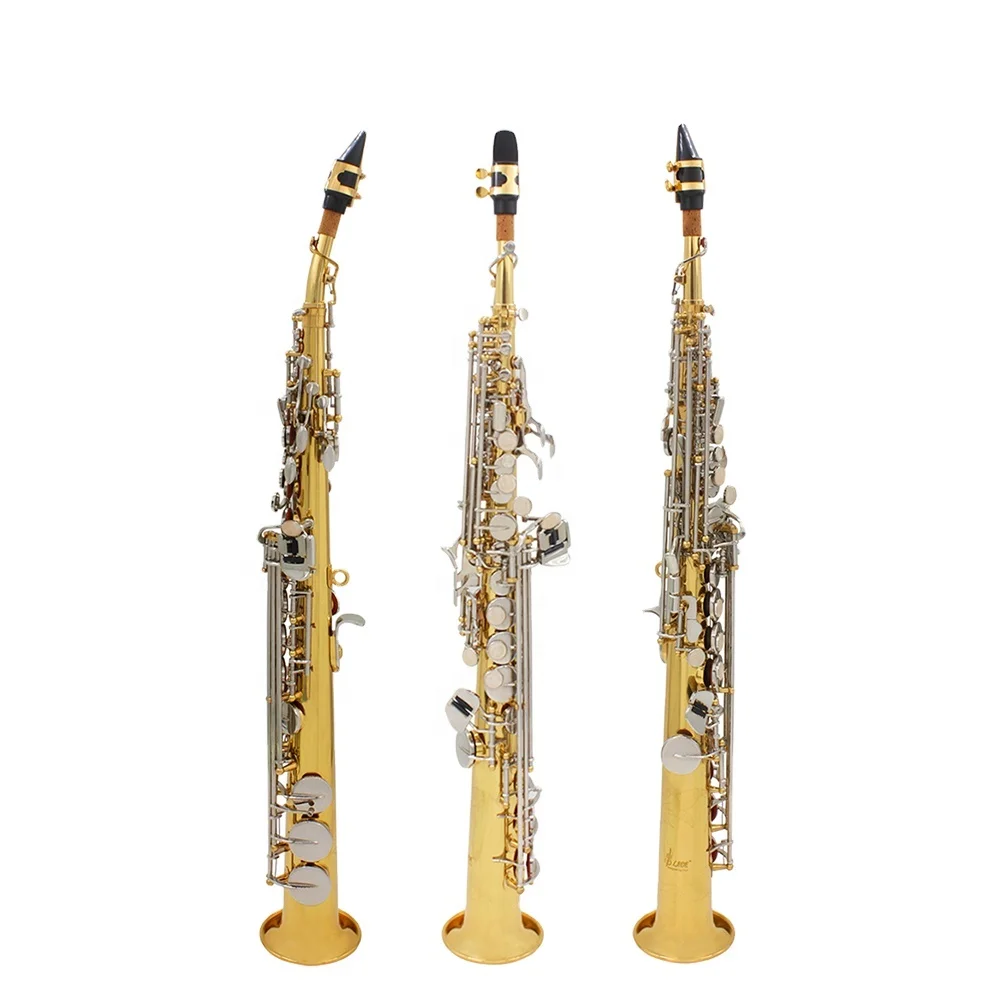 Professional Musical Instrument Factory Direct Selling 3 Style High Quality Soprano Slade Straight Saxophone