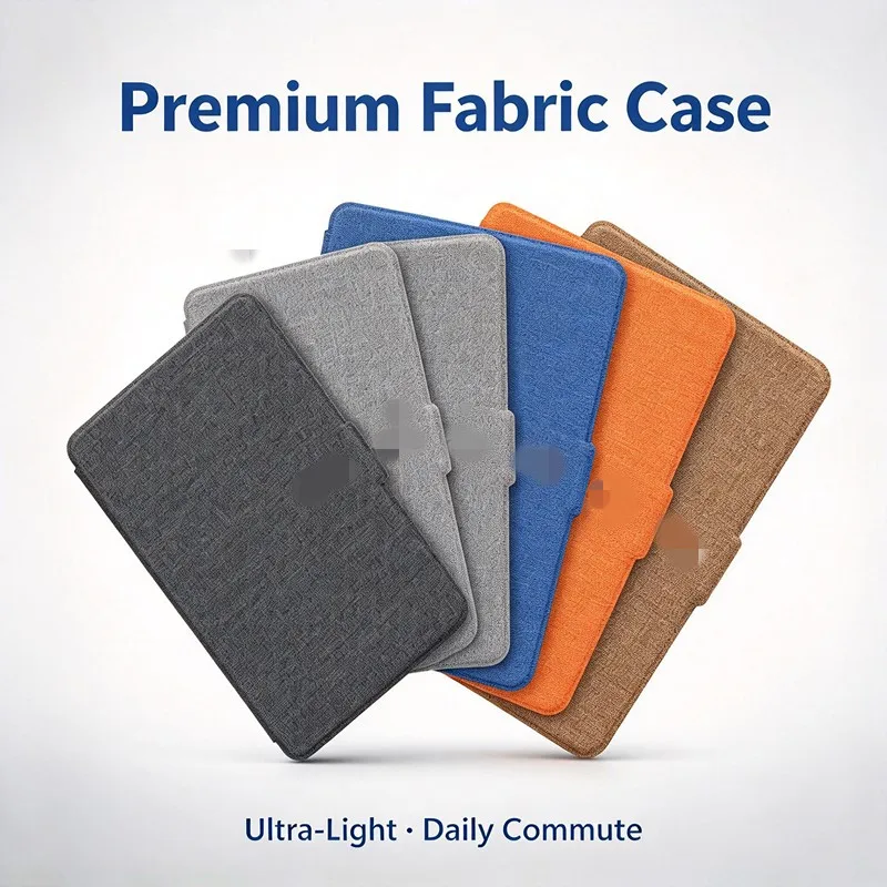 Fabric Texture Magnetic Buckle Case For Kindle Paperwhite 1 2 3 4 5 6  Cover 8th 10th 11th Gen 2022 2024 6 6.8 7 E-Reader Funda