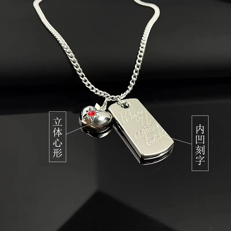 愛と深宇宙関連製品ケイレブ同じ兄弟同じペンダントネックレスアップルスクエアカードネックレス珍味ギフト