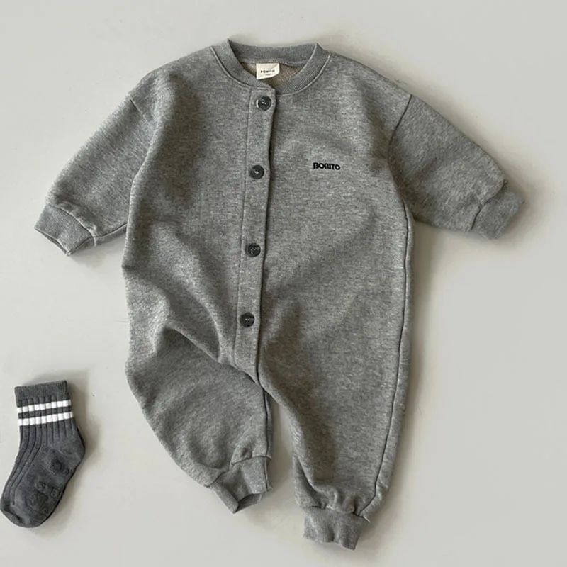 2024 New Baby Long Sleeve Romper Cotton Newborn Casual Jumpsuit Fashion Letter Print Toddler Autumn Clothes Loose Infant Romper