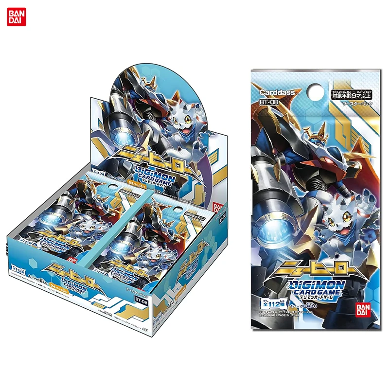 

Карточная игра Bandai Digimon, новая японская коробка-бустер с героем пробуждения BT-08 BT-07, коллекция 24 упаковки
