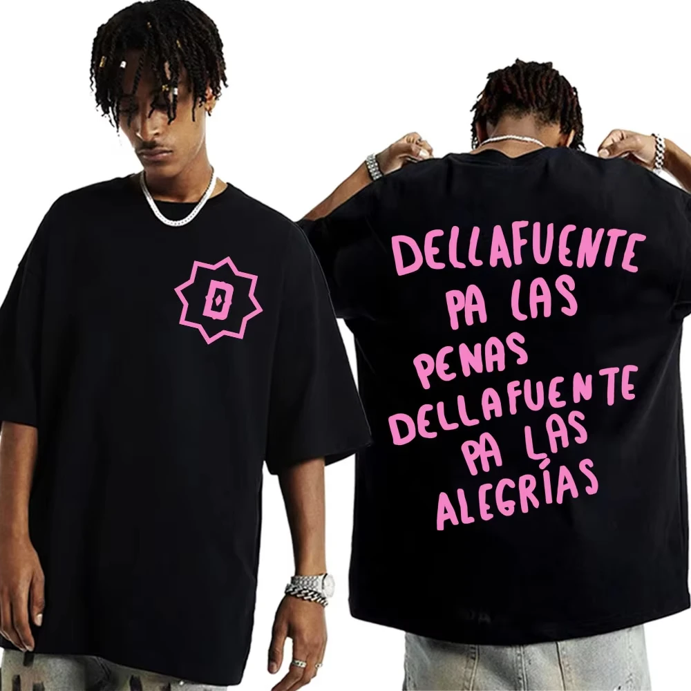 Rapper Dellafuente Tour Cover Graphic Men Cotton Short Sleeve T Shirts Harajuku Hip Hop Punk Oversized Casual Sports Unisex Tops image 6