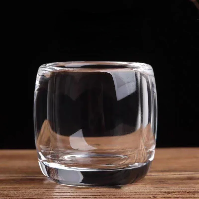1/2/3/4/6pcs Set 80ml Crystal Glass Tea Cups Thickened Transparent Master Cup Wholesale Mugs Gifts for Wedding Elegant Teaware