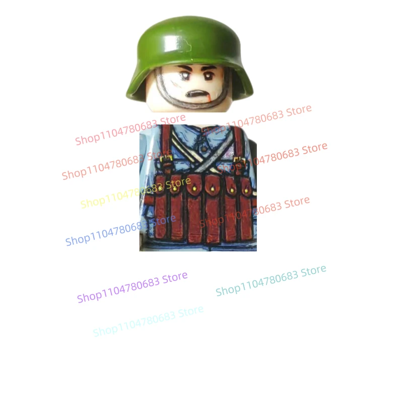 MOC 新しいドールビルディングブロック ミニドール 軍事将校 戦場おもちゃ 装飾品 組み立て式 ホリデーギフト コレクション