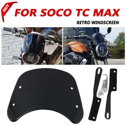 For Super SOCO TC MAX TCMAX Motorcycle Accessories Retro Windscreen Windshield Deflector Wind Shield Guard protection Cover