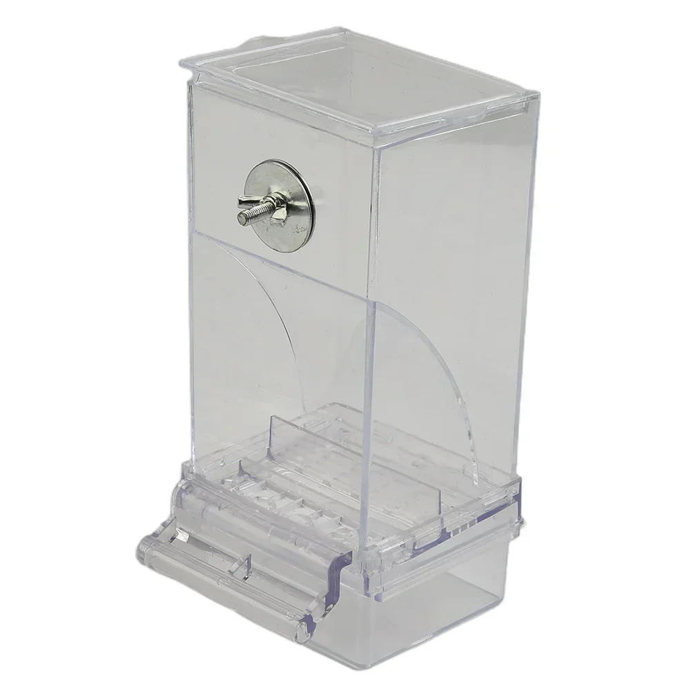 Hoge Kwaliteit Feeder Vogel Levert 18.8*7.5*8.5 cm 1 STKS Anti Splash Automatische Vogel Levert Blauw Grasparkieten Clear