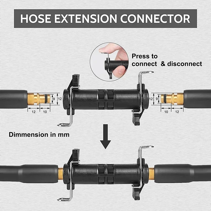 Mangueira de alta pressão personalizável, conector de tubo de lavadora de pressão de lavagem, adaptador de mangueira para karcher k2 ~ k7,