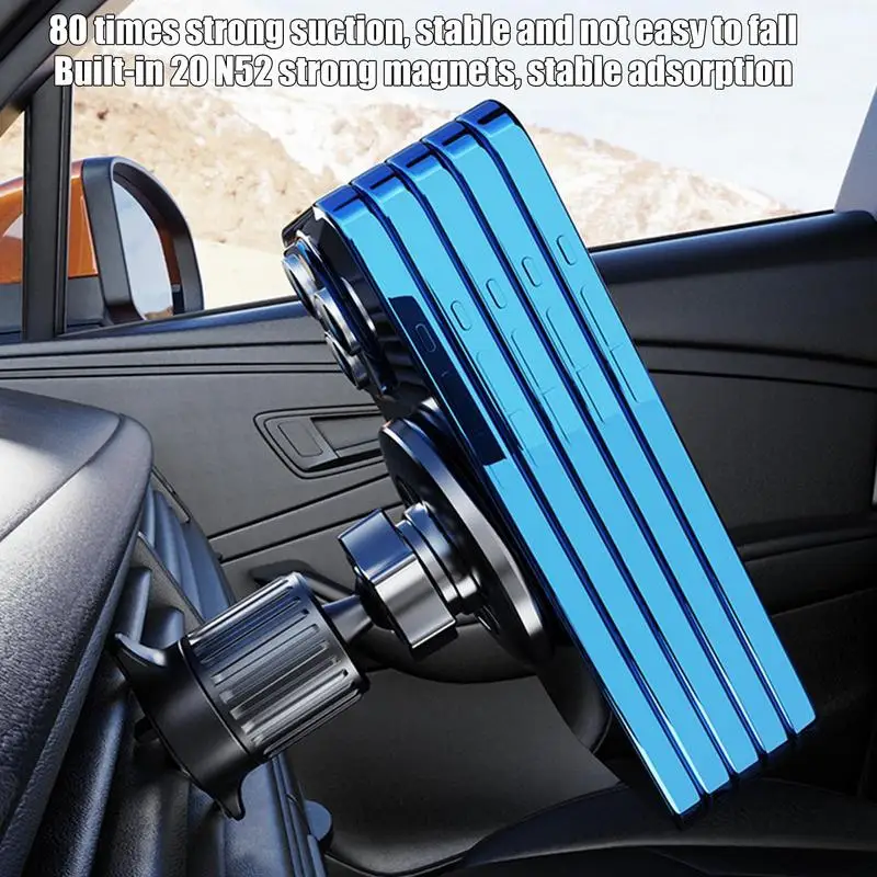 Car Phone Holder Magnetic Vent Support Stand Vent Cradle Strong Magnetic Car Mobile Phone Cradle For SUV RV Truck Sedan Van