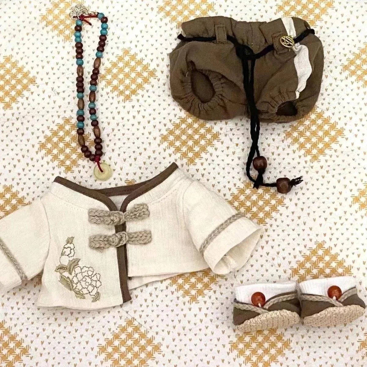 

20 см хлопковая кукольная одежда, комплект в древнем стиле, сменный комплект кукольной одежды, Hanfu, атрибуты для косплея в китайском стиле