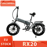 CMACEWHEEL RX20 Electric Folding Bike 20*4.0 inch Fat Tire 750W Motor Ebike 40-45km/h Max Speed 48V 17Ah Battery Hydraulic Brake