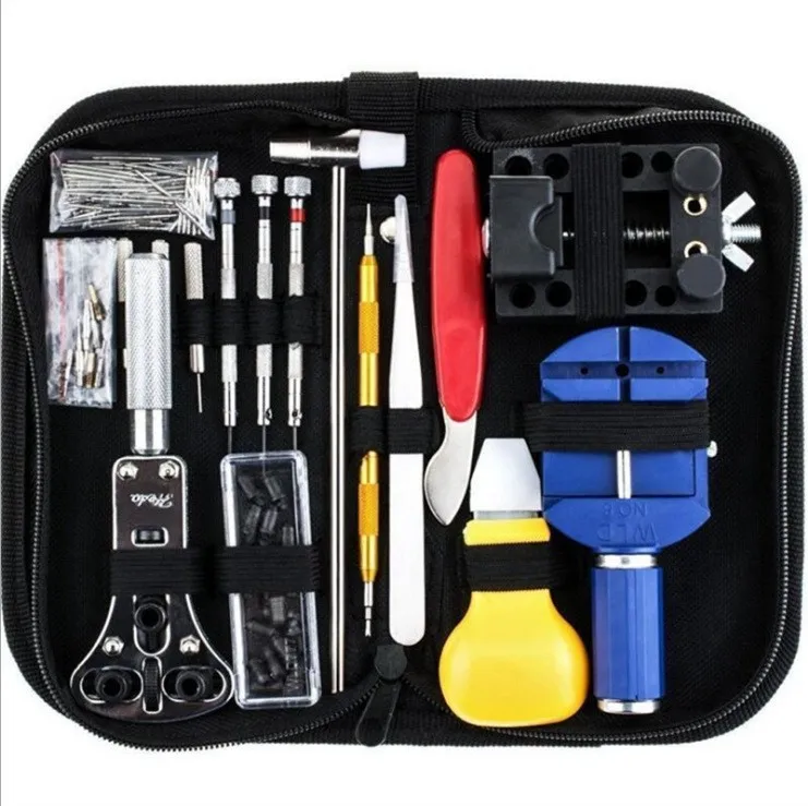 

Watch repair tool, watch repair kit, 147 pieces set. Disassemble the watch strap, open the bottom cover, and replace the battery