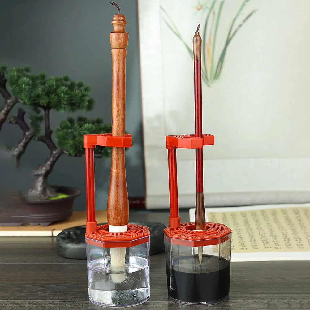

Calligraphy Brush Holder Stand Ink Bottle For Chinese Painting Sumi Art Supplies Writing Tools Desktop Organizer Brush