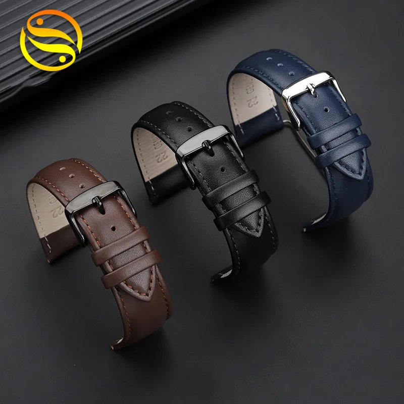 For Blancpain 50 Fathoms 5000 5015 5050 5200 series High Quality genuine leather watch strap 23mm for men butterfly buckle