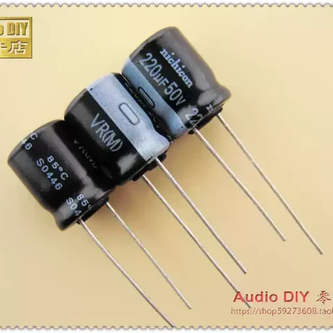 10-100pcs Nichicon VR series 220uF/50V electrolytic capacitors (original bag packaging)