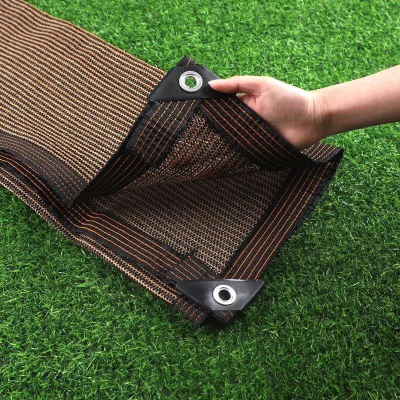 Customized 200GSM Anti-UV Coffee Brown sunshade net shade outdoor waterproof sun waterproof outdoor uv protection garden net