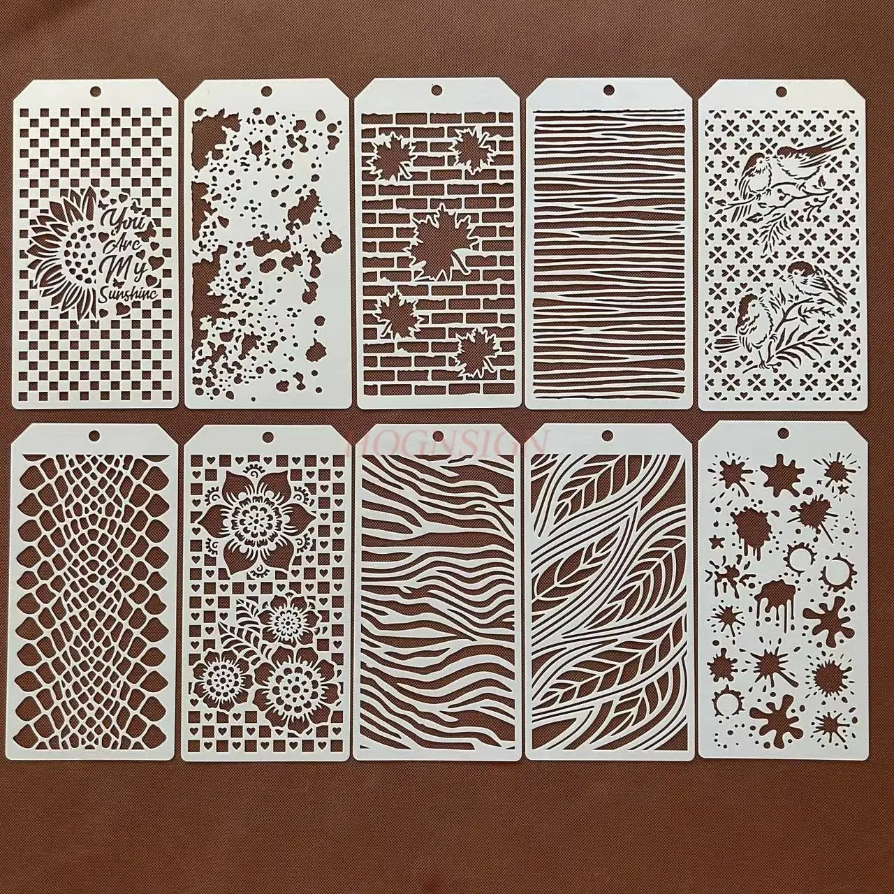1pcs Geometric hollow creative photo album handmade tool lace ruler hand account material decoration painting template ruler