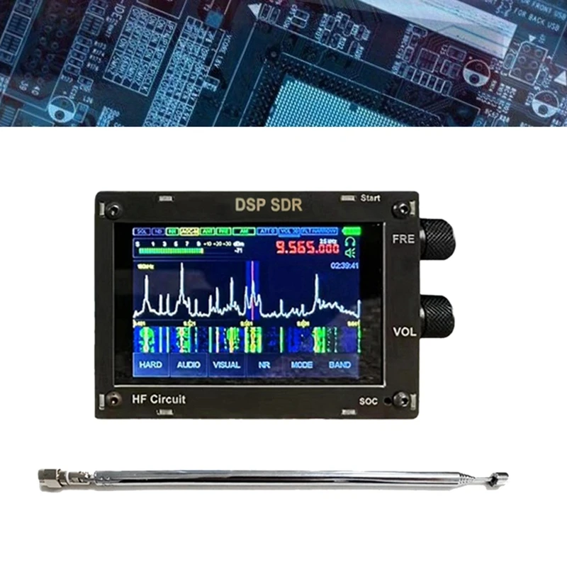 Radio de banda completa con pantalla táctil de 3,5 pulgadas, receptor DSP SDR con antena, malaquita SDR Pro, 50Khz-2GHZ