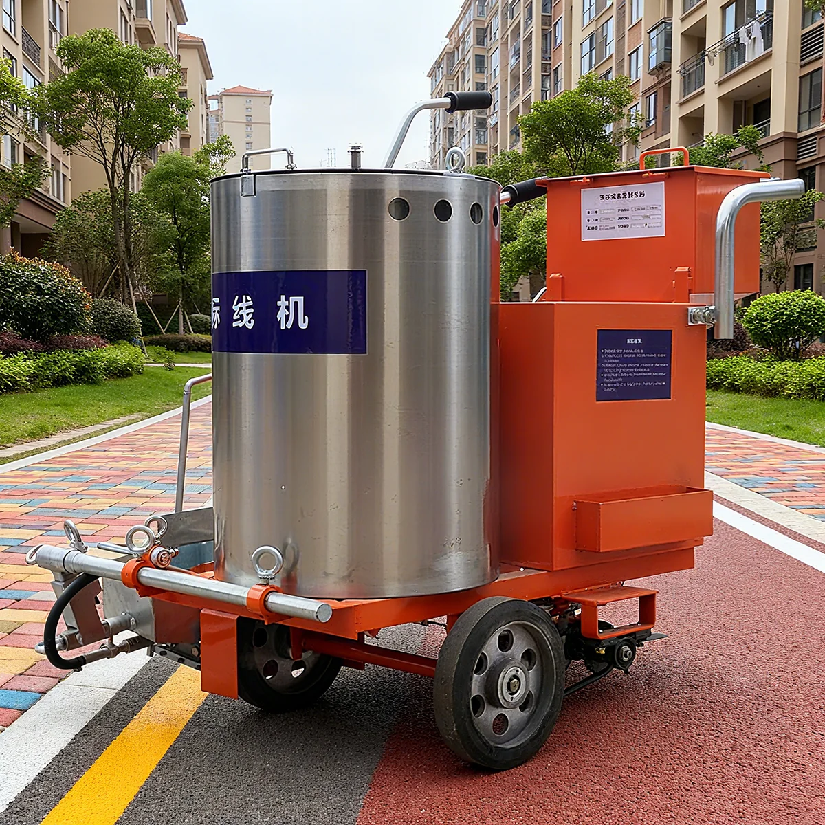 Hot Selling Engine-Powered Thermoplastic Hand Push Road Marking Machine With Short Turning Radius 1 Year Warranty