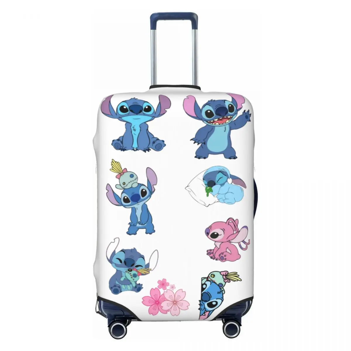 

Эластичный защитный чехол для чемодана с аниме-принтом S-Stitch, подходит для чемоданов 18-32 дюймов