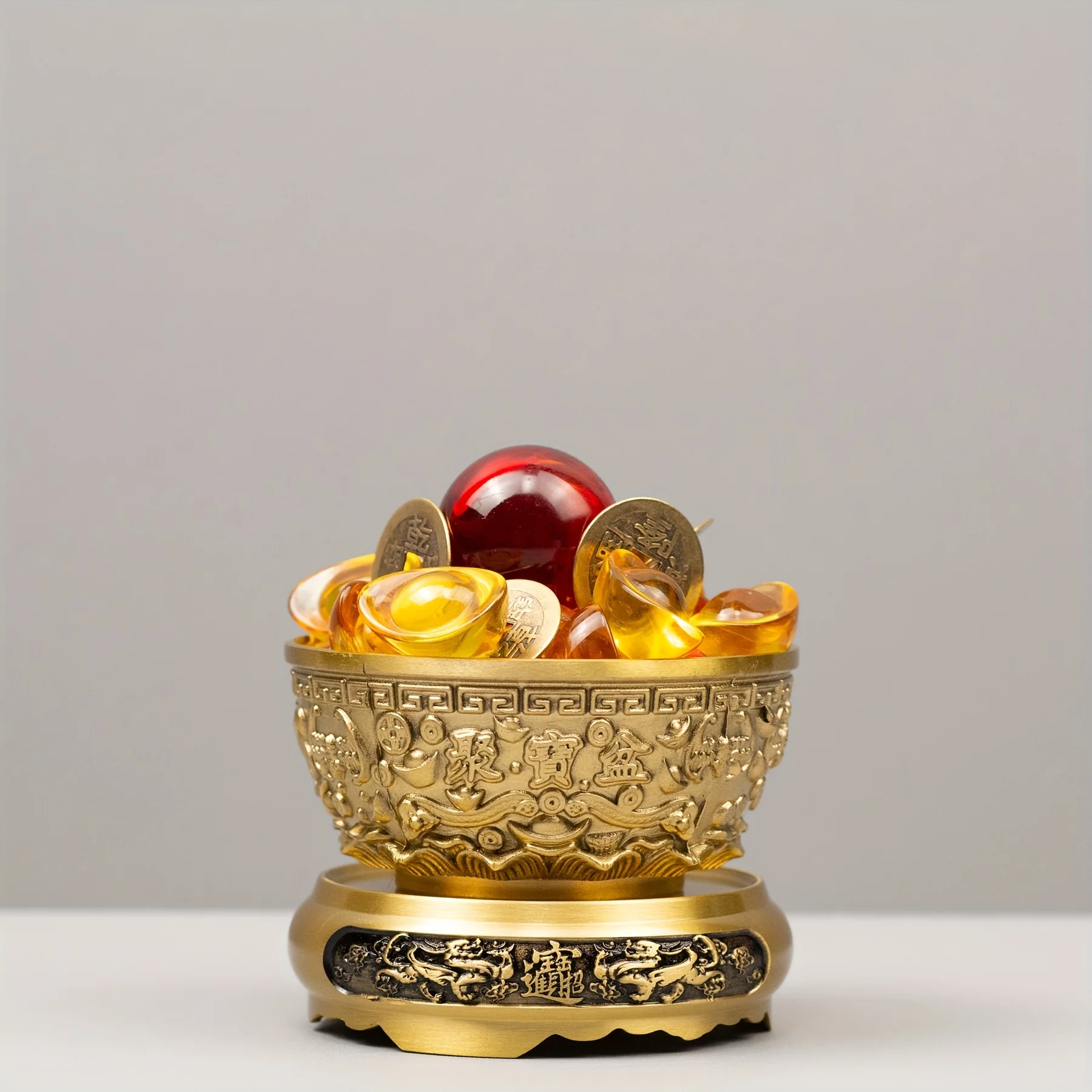 Blessings Treasure Bowl, Chinese Style Recruiting Wealth, Living Room, Entrance, Store Opening, Gifts, Handicrafts, Crafts
