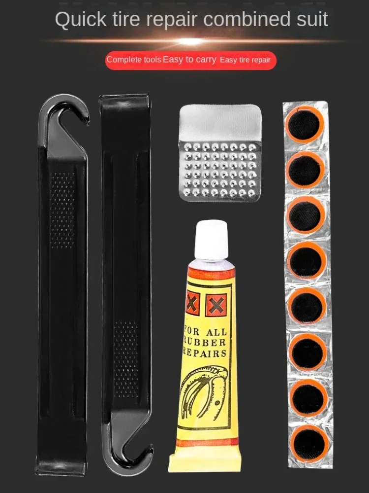 Kit de reparo de pneus de bicicleta portátil, 1/2/5/10 peças, remendo frio, ferramentas selantes sem cola para fixação rápida de pneus de tubo interno