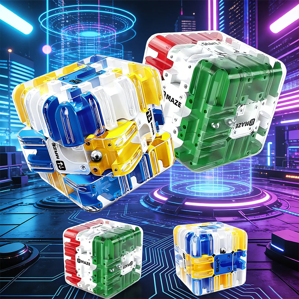 Nuovo cubo labirinto labirinto 3D, giocattolo rompicapo per adulti e bambini, sollievo dallo stress, ragionamento spaziale e puzzle portatile per l'addestramento logico