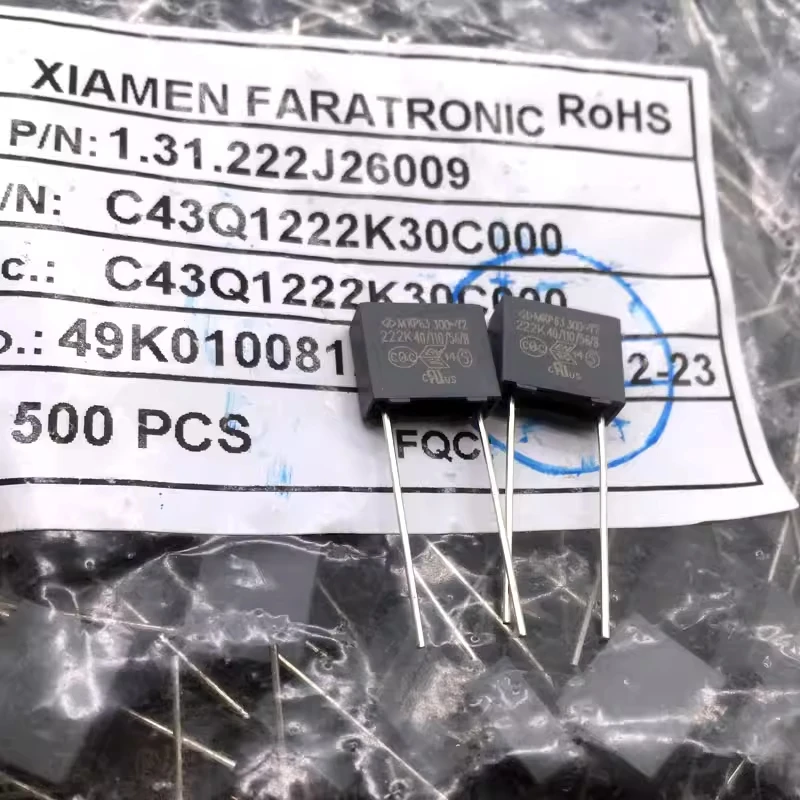 

Пленочный конденсатор безопасности Xiamen Farah MKP 2200pF 222 2.2nF 300V 1000V 1kV Y2
