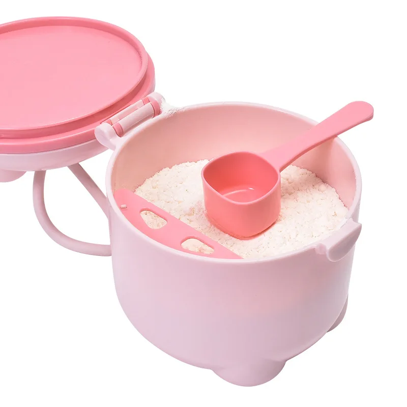 New Baby Milk Powder Portable Cute Pig Food Storage Box Essential Cereal Infant Milk Powder Box Toddle Snacks Container