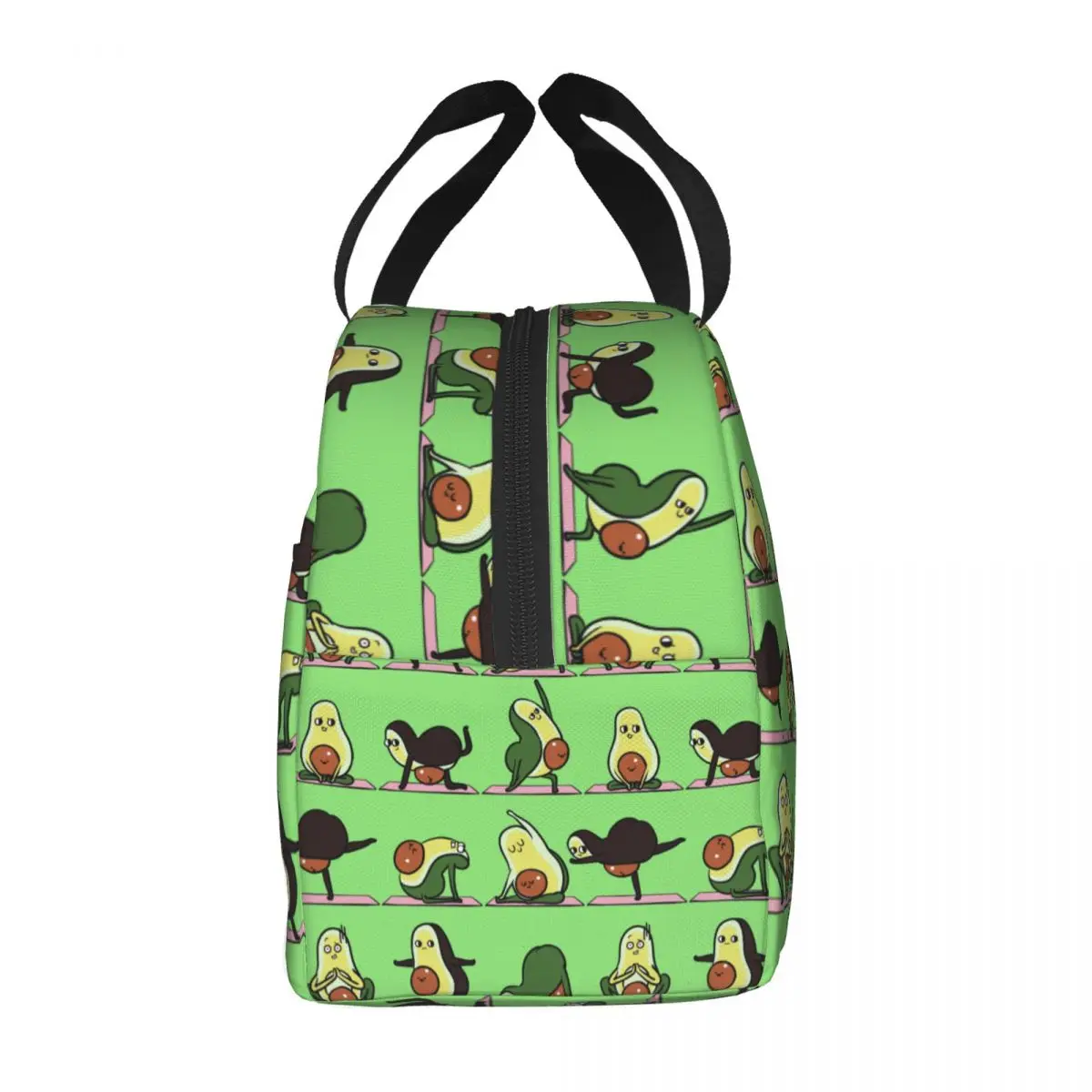 Funny Fruit Vegan Avocado Yoga Lunch Bag for Women Resuable Insulated Thermal Cooler Food Lunch Box School Work Picnic Bags