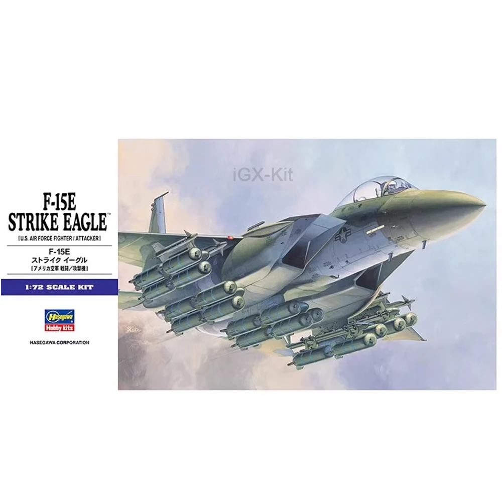 Hasegawa 00540 1/72 Scale US F15 F-15E Strike Eagle Fighter Jet Aircraft Hobby Craft Toy Plastic Model Building Kit