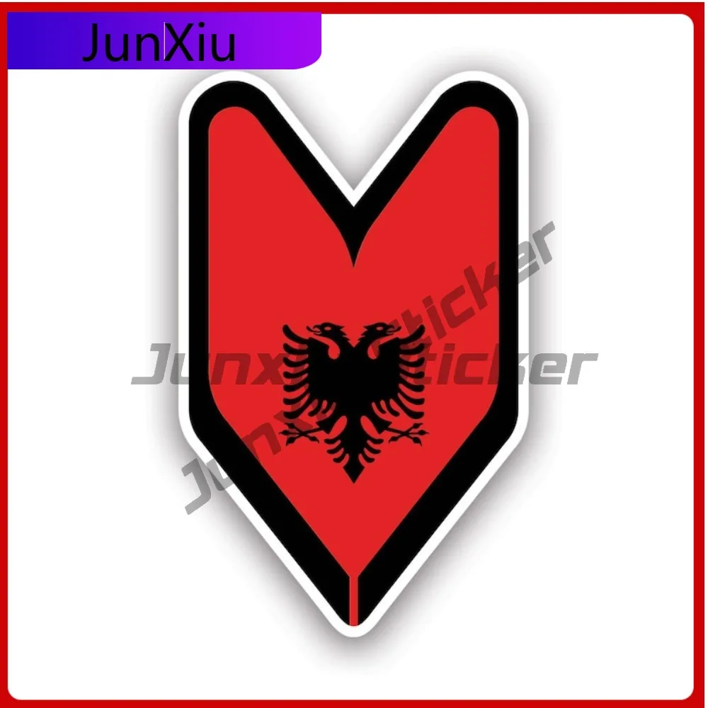 

Albanian Driver Badge Stickerwaterproof Outdoor Decalswakaba Cute Car Waterproof Vinyl Decal For Motorcycle Helmet Fun Creative