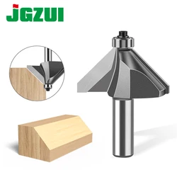 1pc 6mm 12mm Shank 45 Degree Bevel Router Bit Woodworking Milling Router Bit Trimming Machine Carving Router Bit