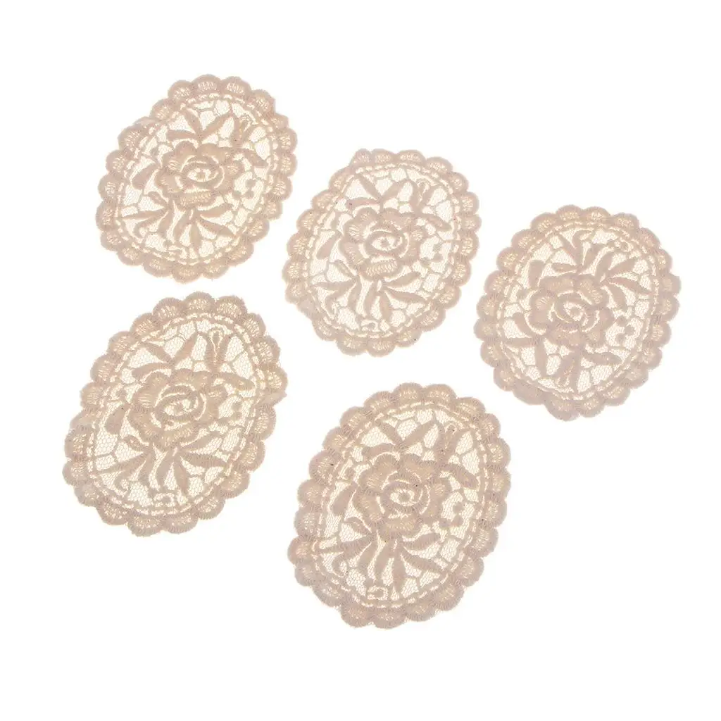 Embroidery Lace Applique Patch Cotton Flower Sew on Patches Sewing Crafts Supplies for Clothing Dress Jacket Decoration