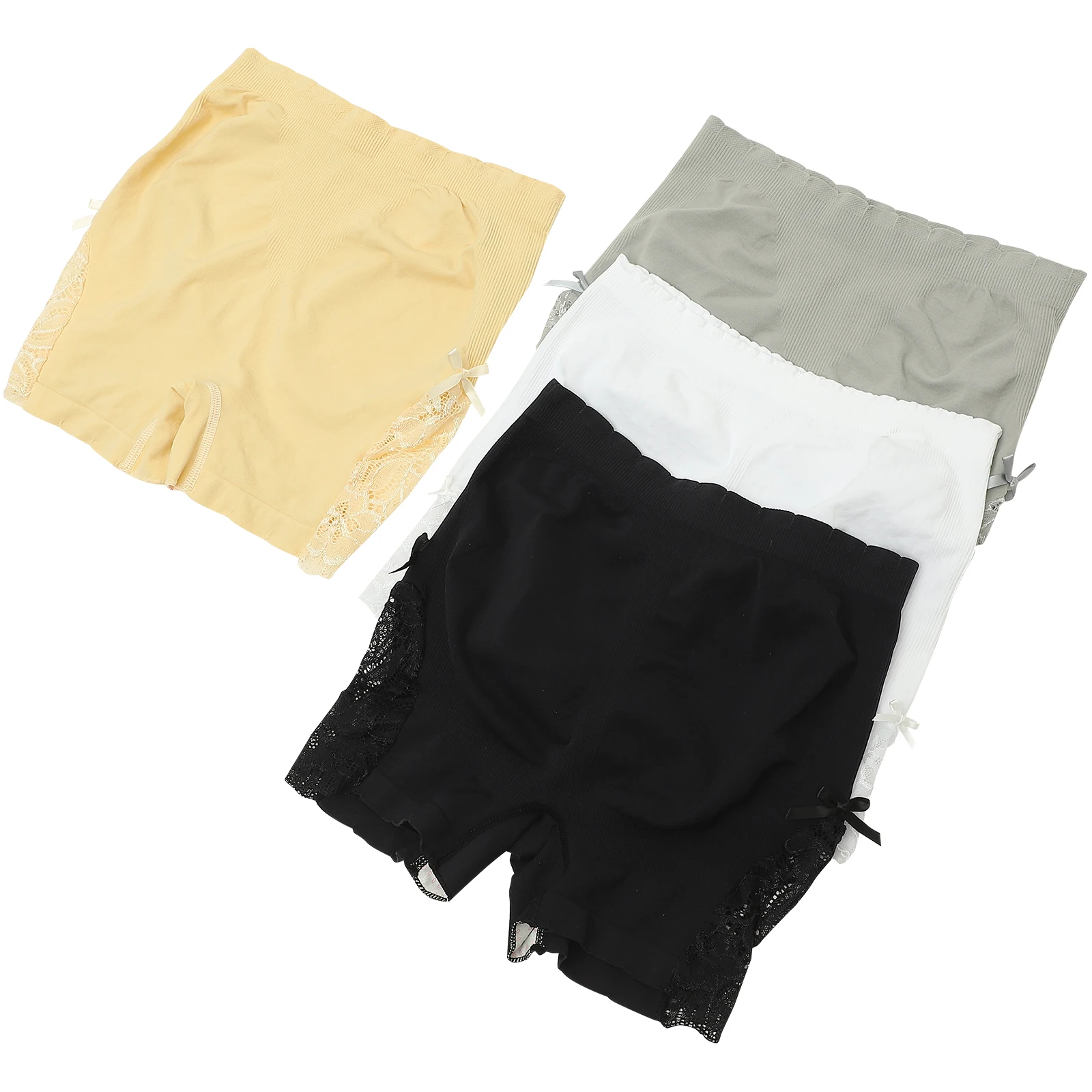 

4PCS Safety Lady Underwear Breathable Cotton Comfortable Elastic Waist Lace PatternSexy Set Women Safety Shorts Underwear