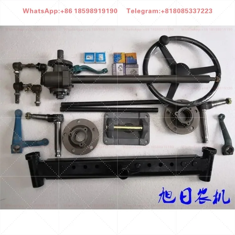 Front Axle Steering Set for Agricultural Small 4-Wheel Tractor - Adjustable Front Beam Assembly for Modified Vehicles