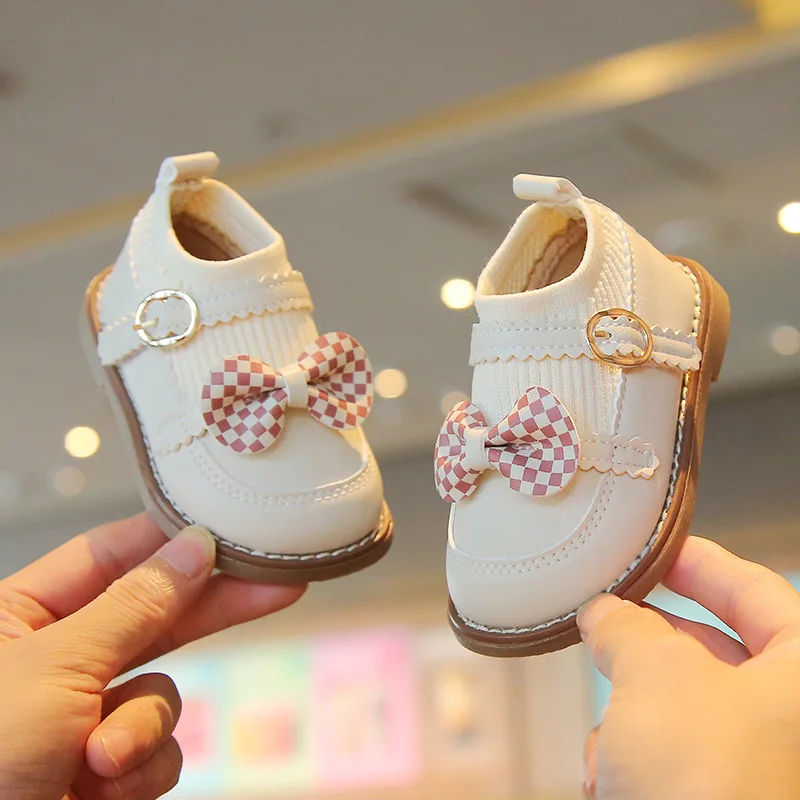 Toddler Girl Shoes Spring Autumn New Cute Bow Princess Shoes Soft Bottom Kids Infant Baby Girl Shoes